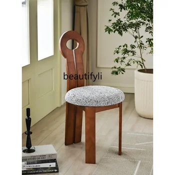 Обеденный стул | Обеденный стол и стул в стиле ретро, стул для отдыха из белого дуба, Косметический стул индивидуального дизайна, стулья для гостиной